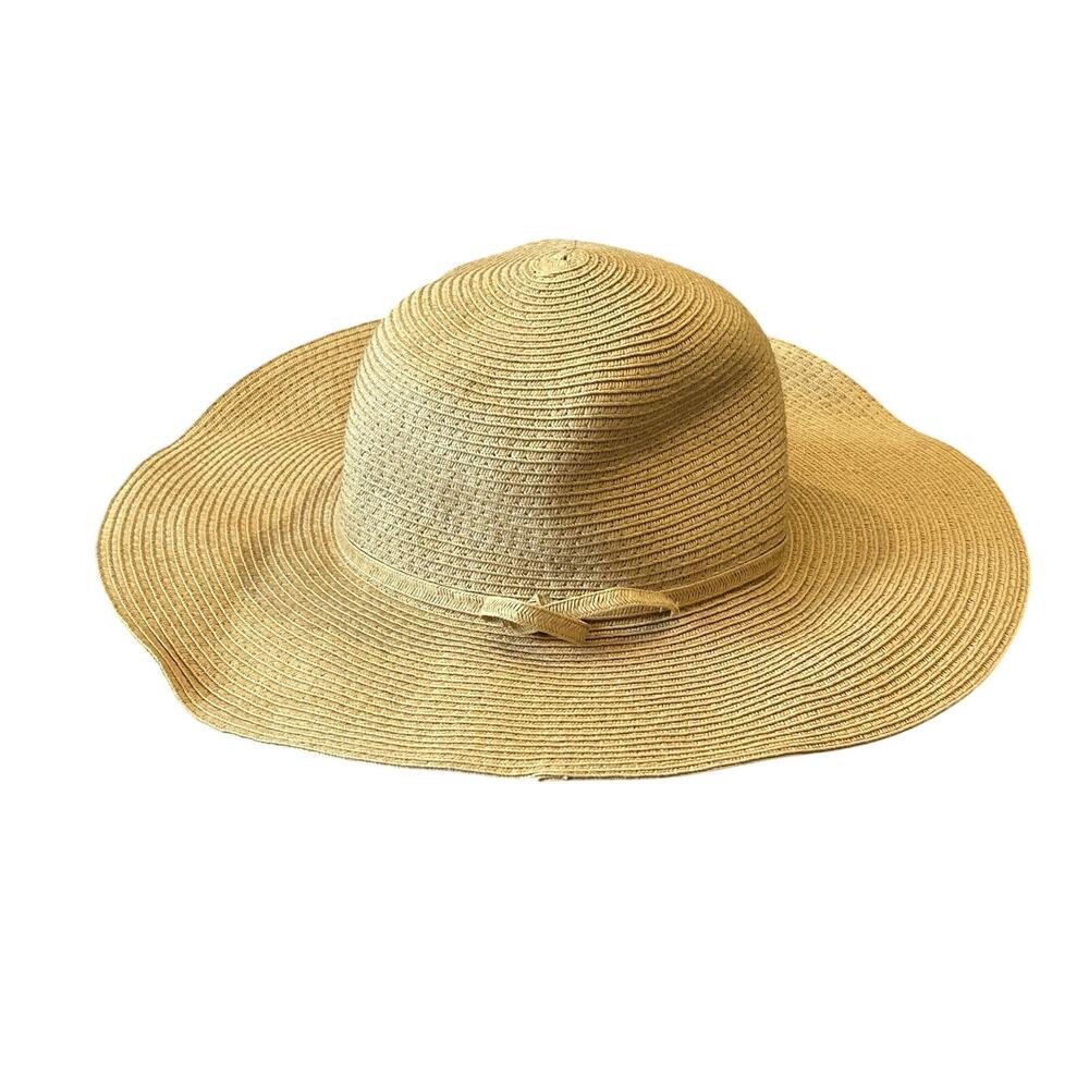 Straw Hat with Bow 21.5" Circumference